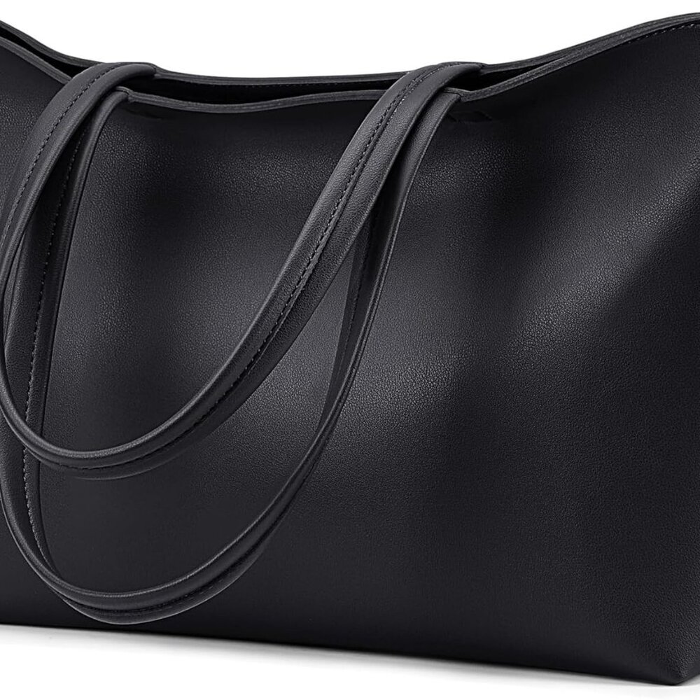 KALIDI Tote Bag Zipper Shoulder Bag Faux Leather Purses Satchel for Women Large